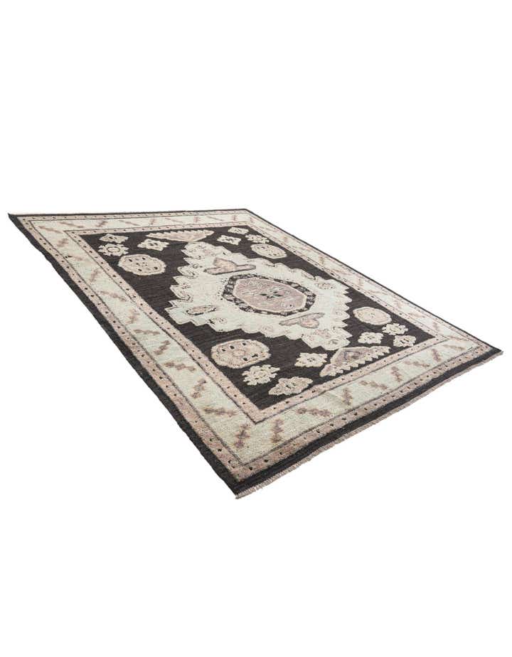 8' 3 x 10' 3 Hand Knotted Oushak Wool Rug