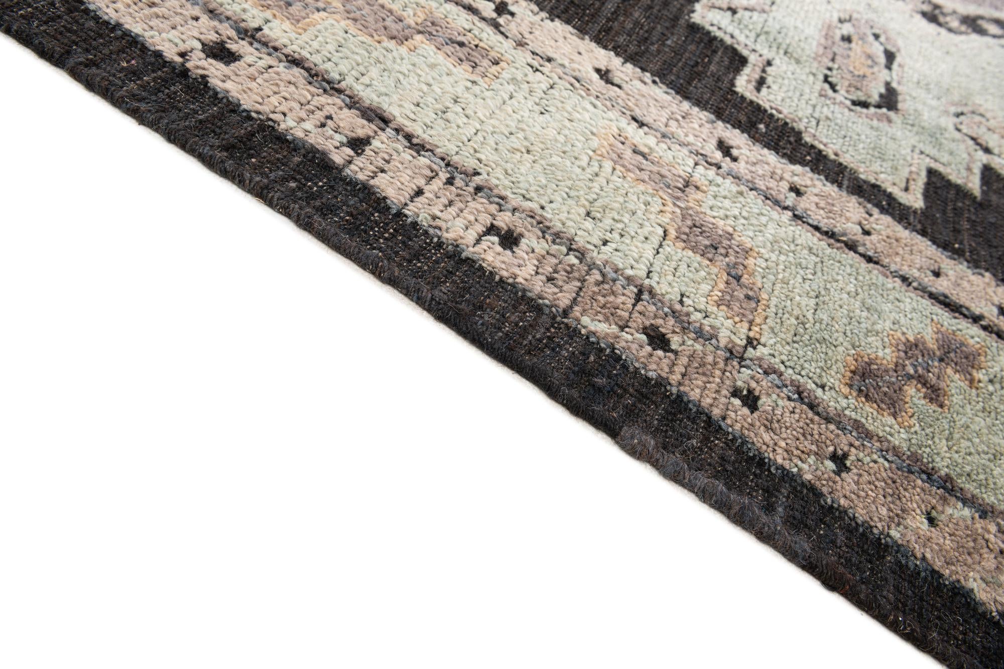 8' 3 x 10' 3 Hand Knotted Oushak Wool Rug