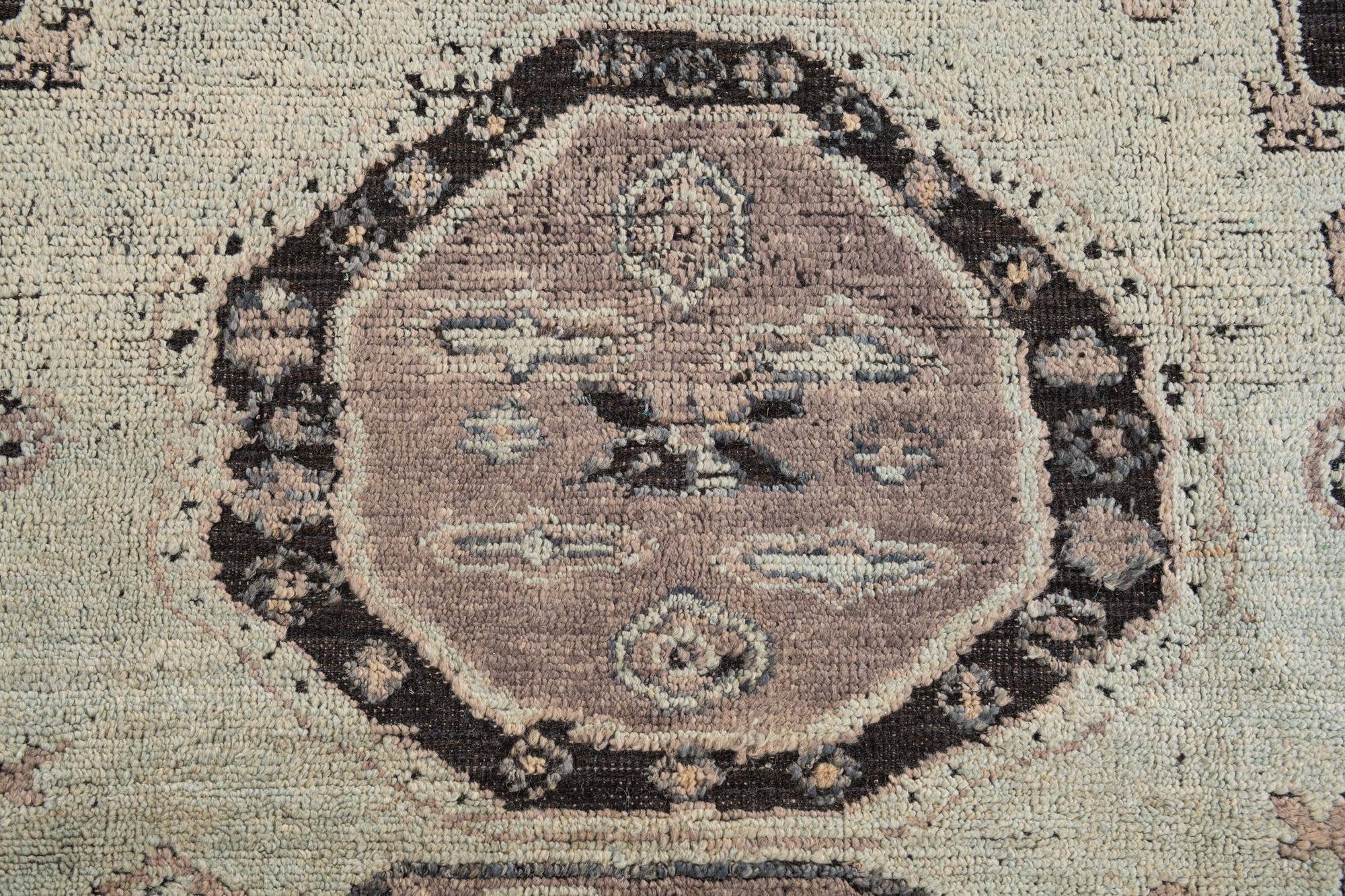 8' 3 x 10' 3 Hand Knotted Oushak Wool Rug