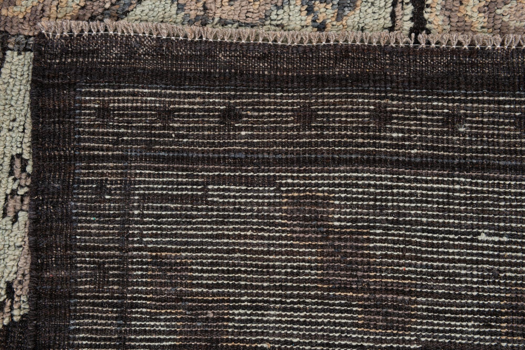 8' 3 x 10' 3 Hand Knotted Oushak Wool Rug