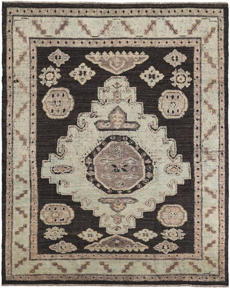 Detail image of 8' 3 x 10' 3 Hand Knotted Oushak Wool Rug