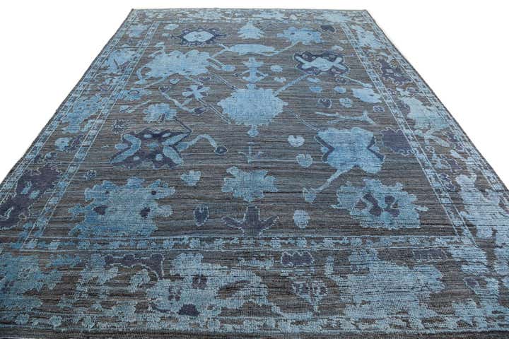 9' x 12' 2 Hand Knotted Oushak Wool Rug