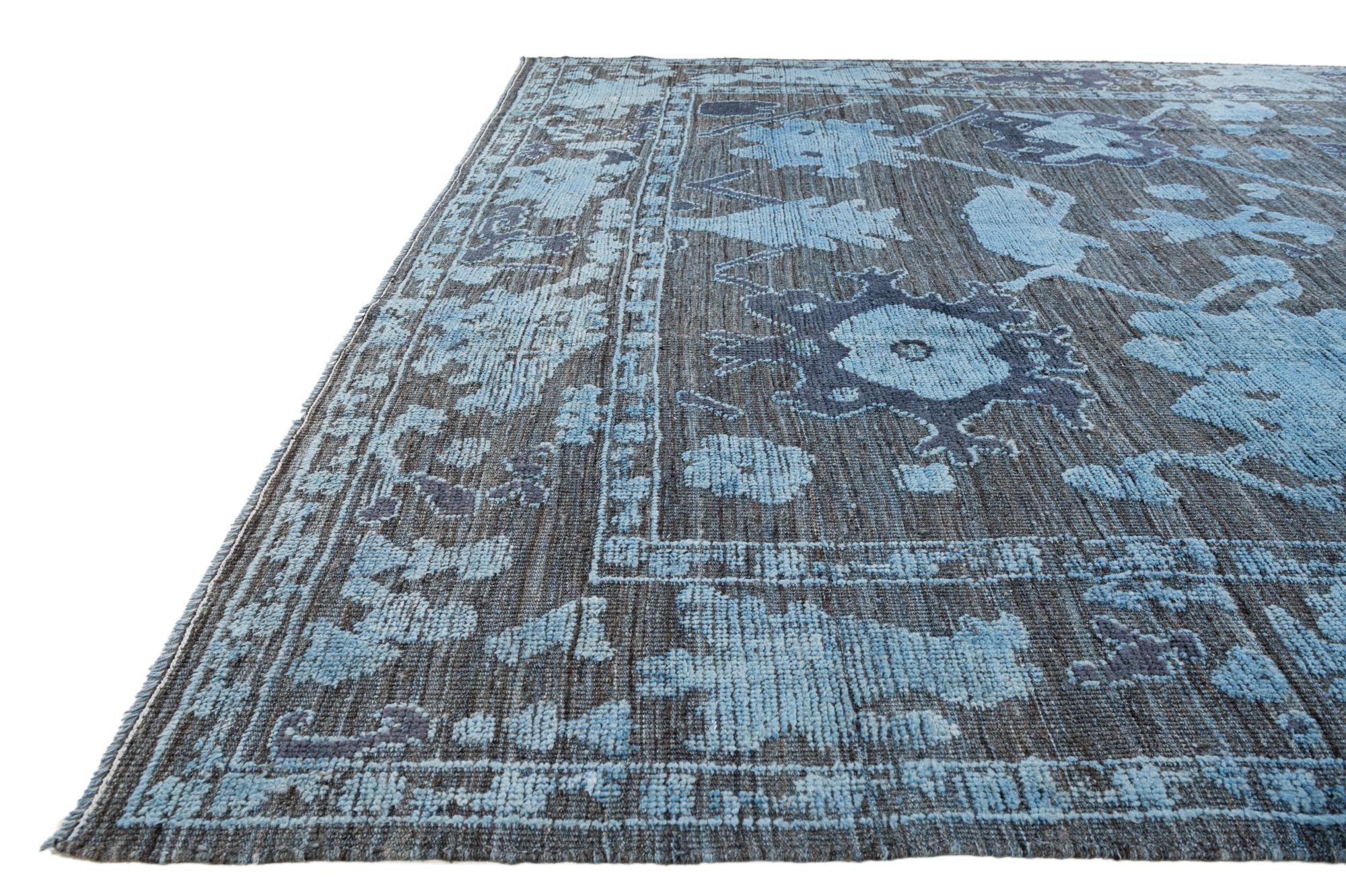 9' x 12' 2 Hand Knotted Oushak Wool Rug