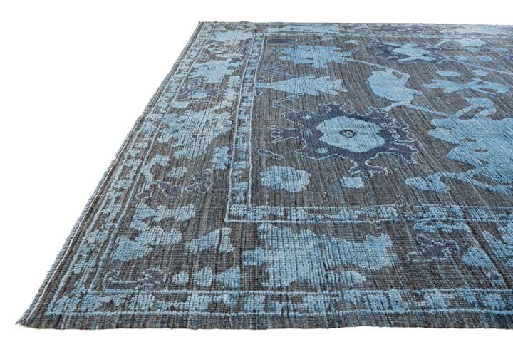 9' x 12' 2 Hand Knotted Oushak Wool Rug