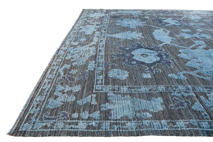 Detail image of 9' x 12' 2 Hand Knotted Oushak Wool Rug