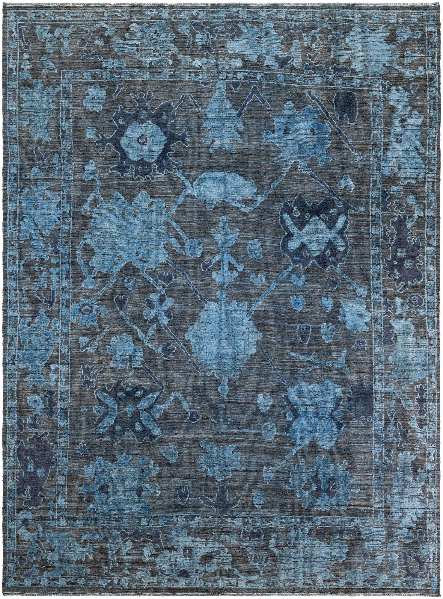 9' x 12' 2 Hand Knotted Oushak Wool Rug