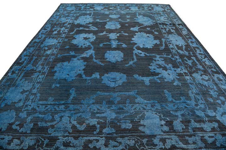 9' 4 x 12' 5 Hand Knotted Oushak Wool Rug