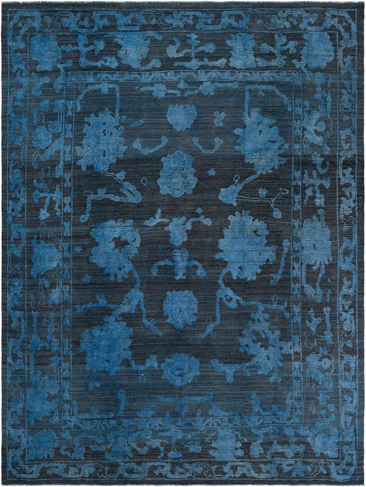 9' 4 x 12' 5 Hand Knotted Oushak Wool Rug