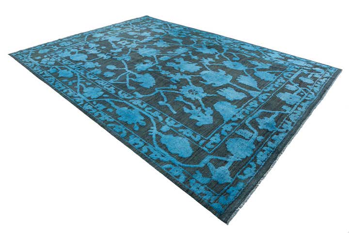 9' x 12' 4 Hand Knotted Oushak Wool Rug