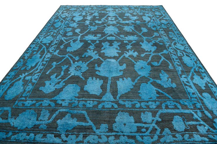 Detail image of 9' x 12' 4 Hand Knotted Oushak Wool Rug