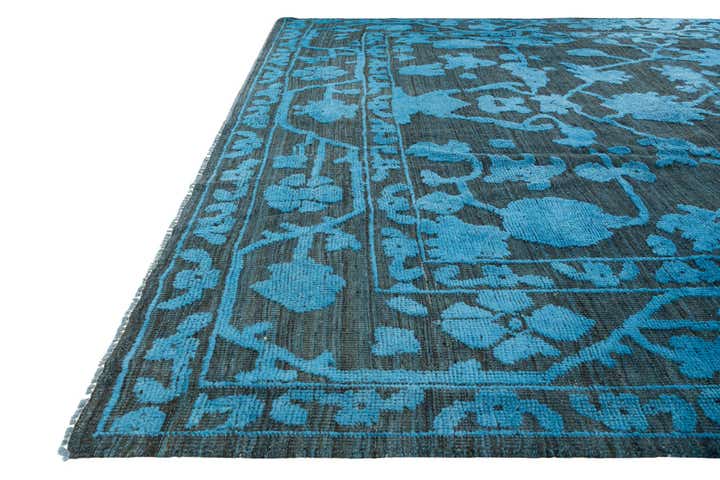 9' x 12' 4 Hand Knotted Oushak Wool Rug
