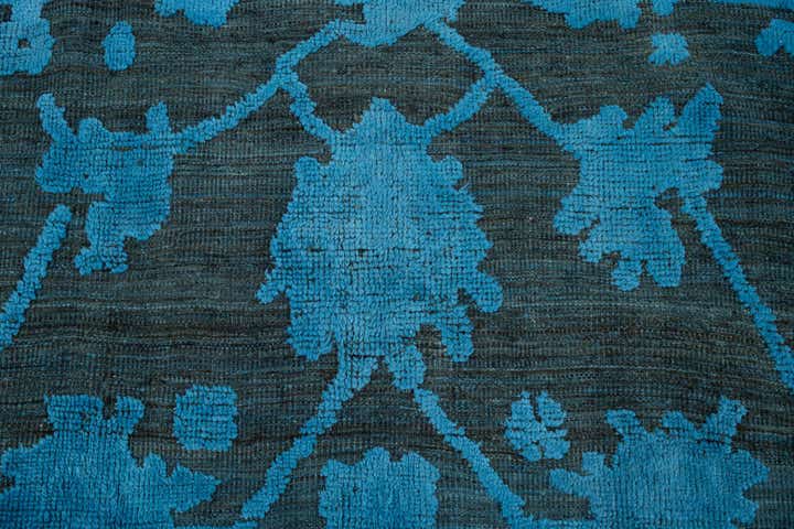 9' x 12' 4 Hand Knotted Oushak Wool Rug