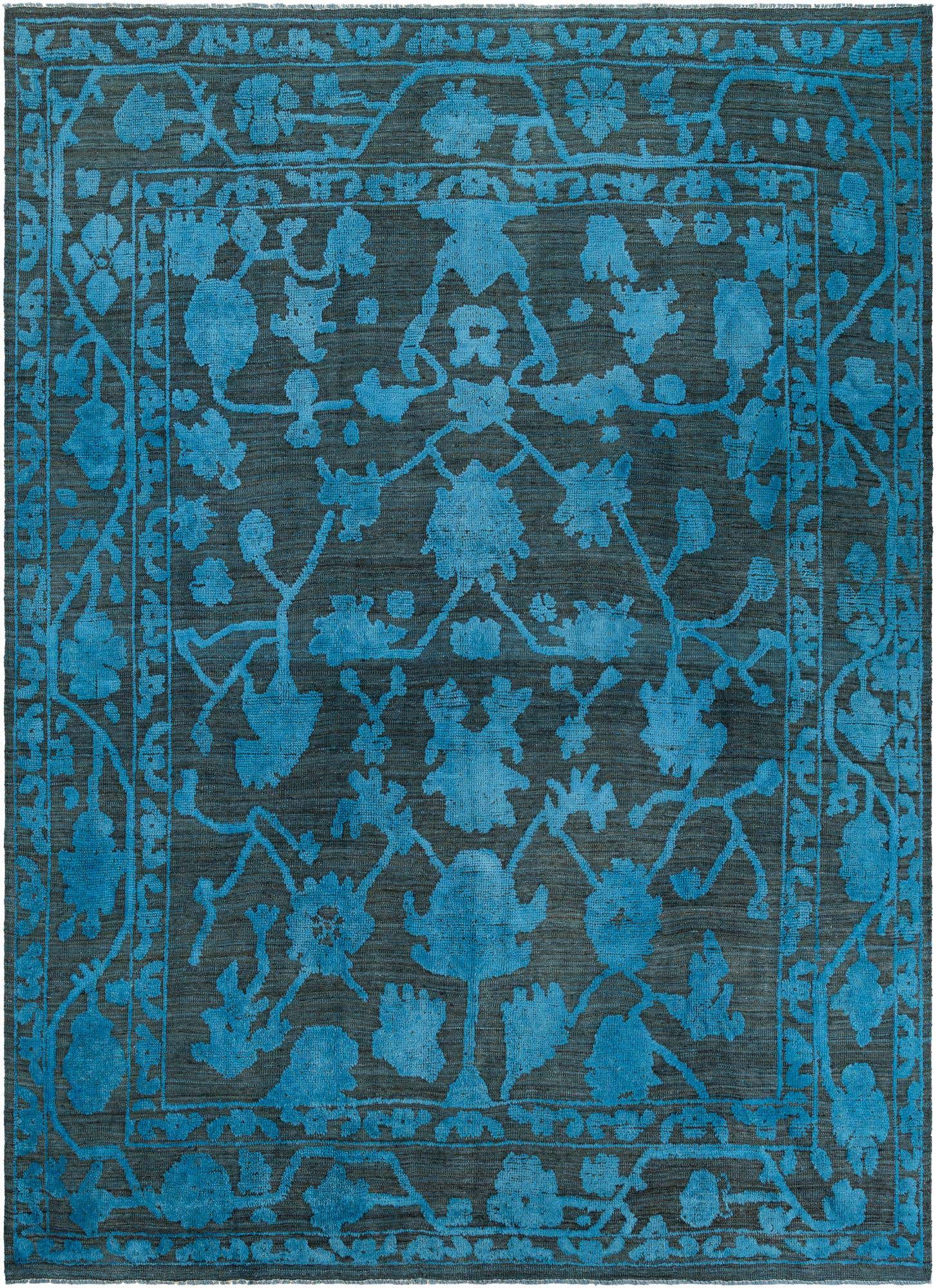 9' x 12' 4 Hand Knotted Oushak Wool Rug