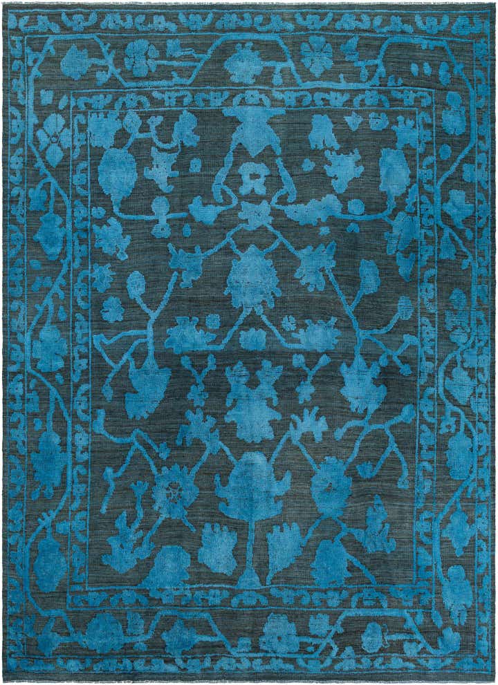 9' x 12' 4 Hand Knotted Oushak Wool Rug