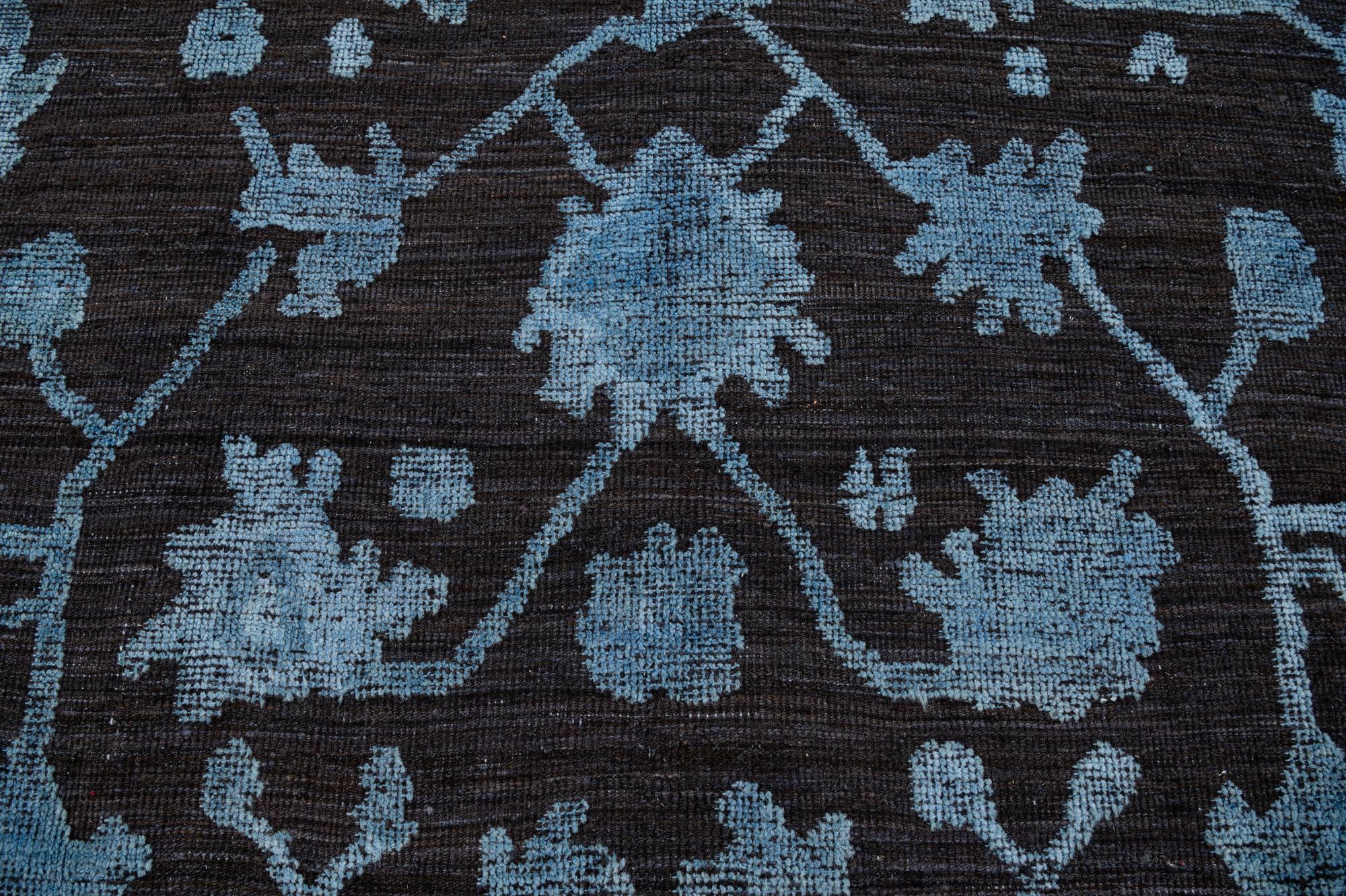 9' 1 x 12' 4 Hand Knotted Oushak Wool Rug