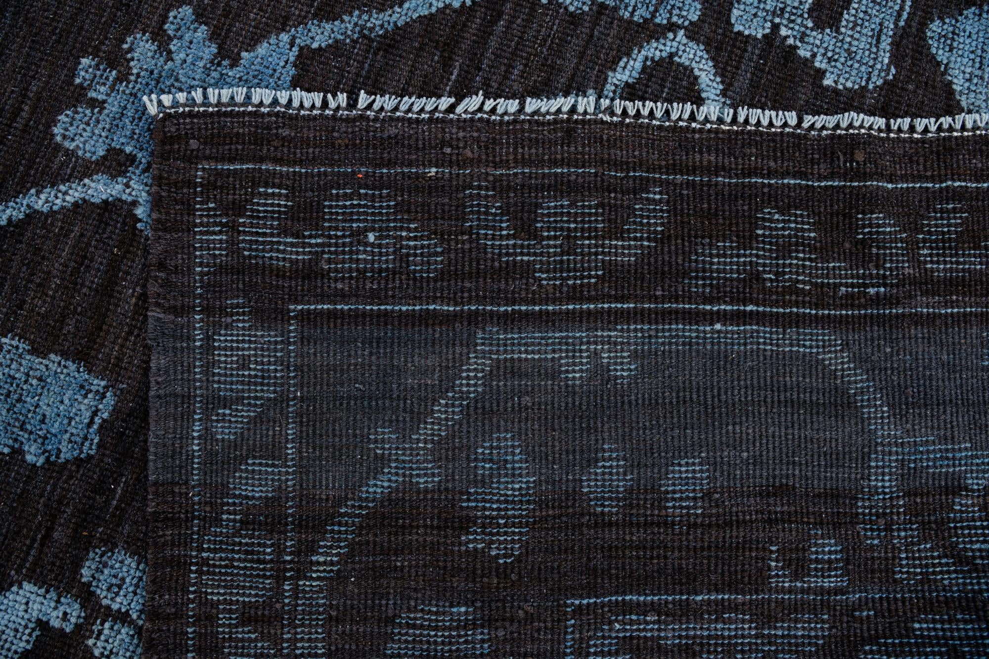 9' 1 x 12' 4 Hand Knotted Oushak Wool Rug