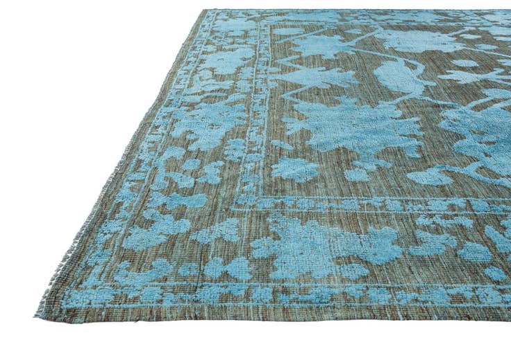 Detail image of 9' 1 x 12' 6 Hand Knotted Oushak Wool Rug