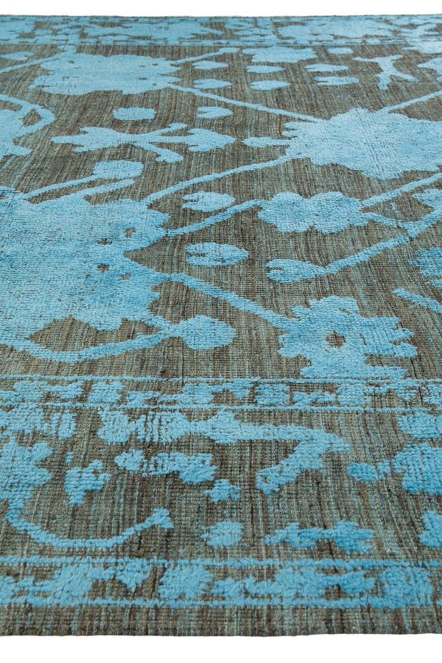 Detail image of 9' 1 x 12' 6 Hand Knotted Oushak Wool Rug