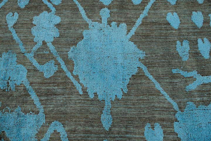 9' 1 x 12' 6 Hand Knotted Oushak Wool Rug