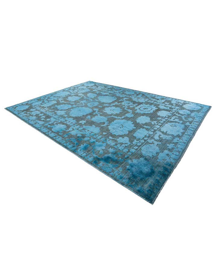 9' x 12' 1 Hand Knotted Oushak Wool Rug