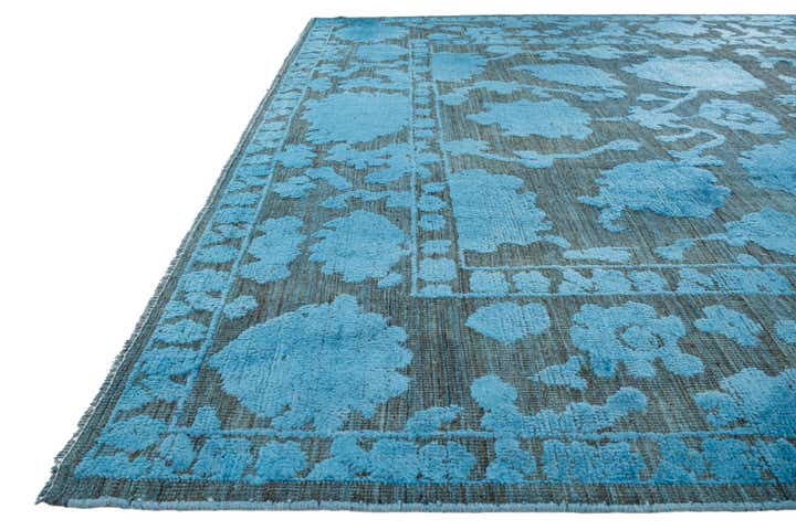 9' x 12' 1 Hand Knotted Oushak Wool Rug