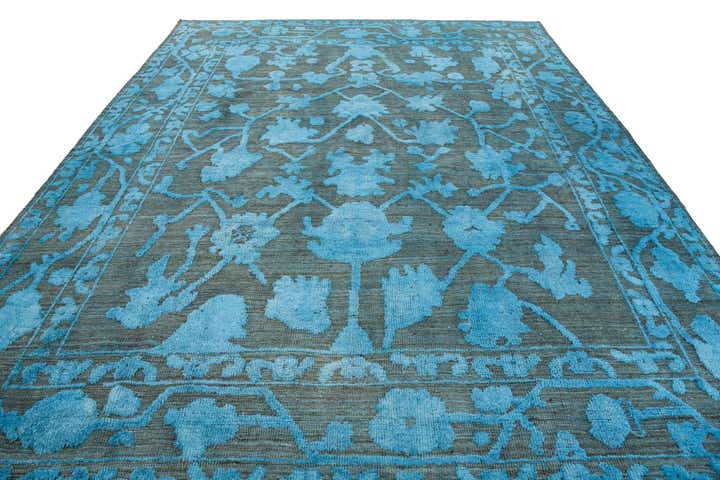 9' 4 x 12' Hand Knotted Oushak Wool Rug