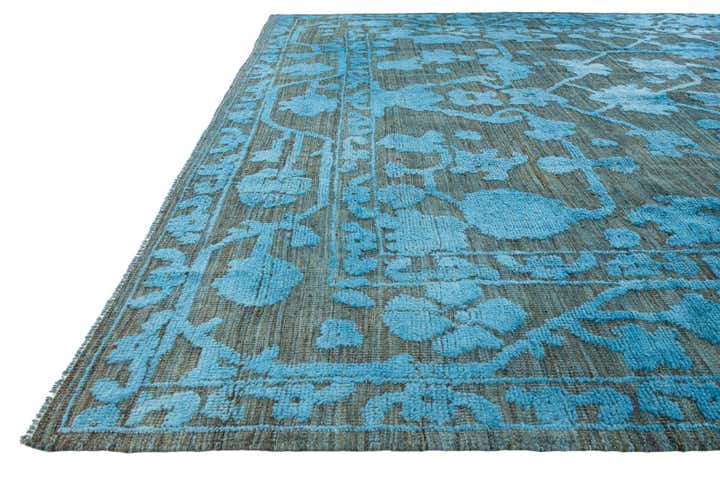 9' 4 x 12' Hand Knotted Oushak Wool Rug
