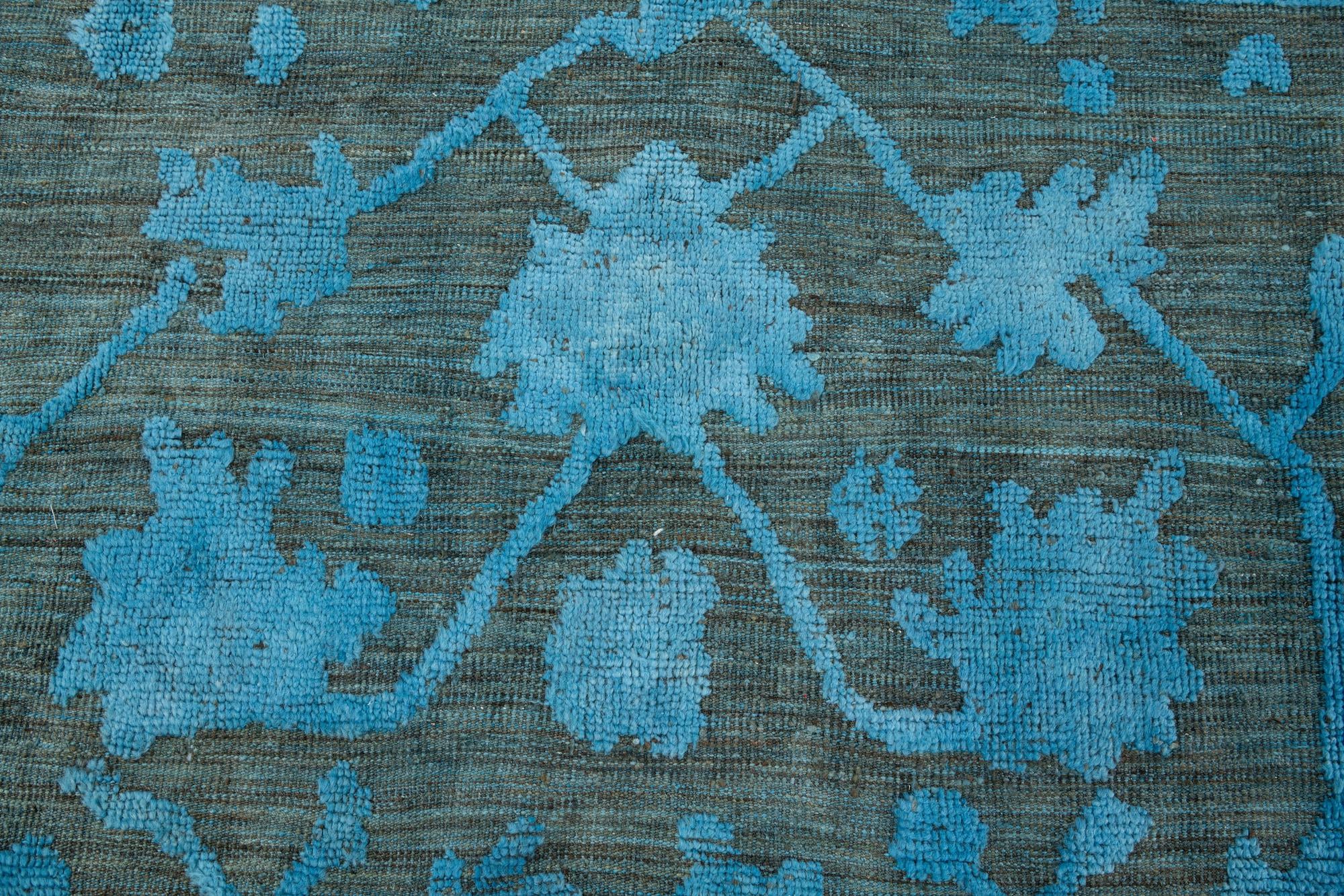 9' 4 x 12' Hand Knotted Oushak Wool Rug