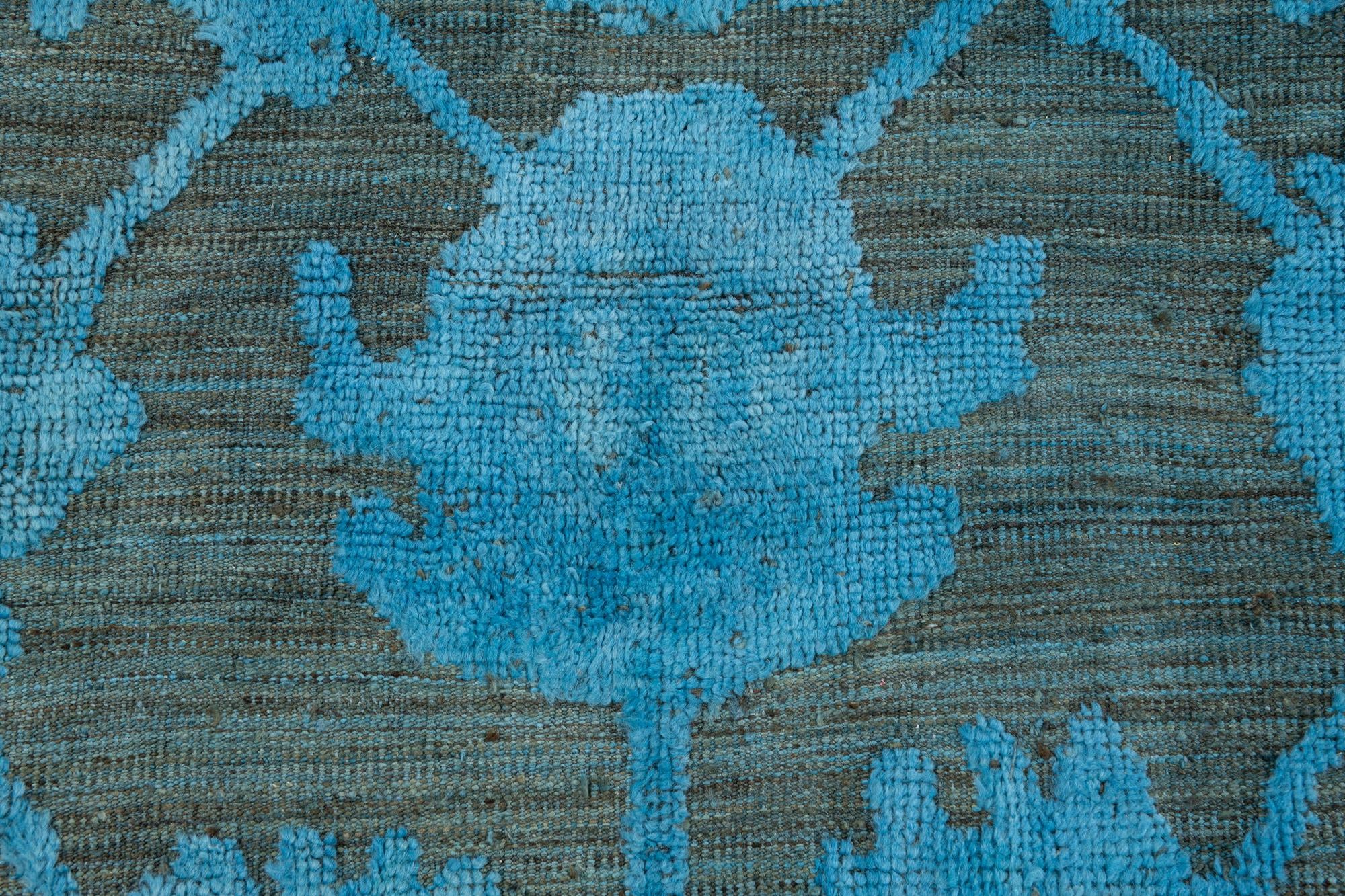 9' 4 x 12' Hand Knotted Oushak Wool Rug