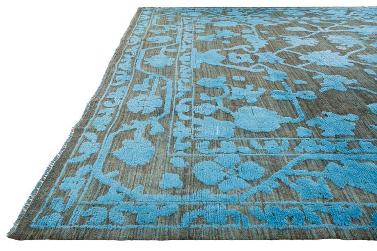Detail image of 9' 6 x 12' Hand Knotted Oushak Wool Rug