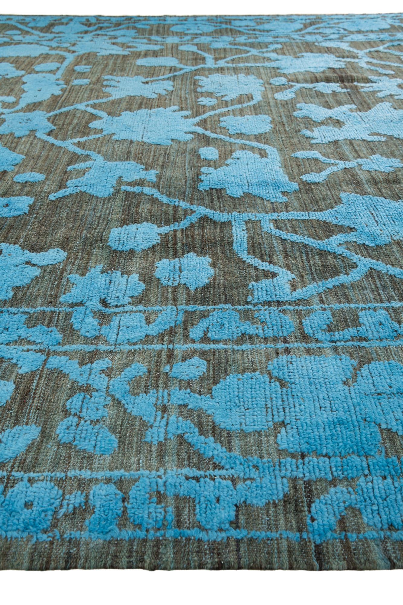 9' 6 x 12' Hand Knotted Oushak Wool Rug