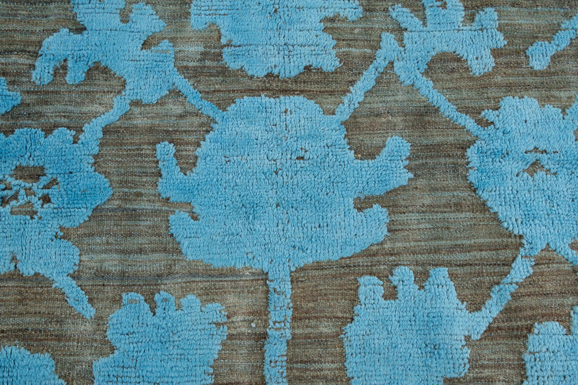 9' 6 x 12' Hand Knotted Oushak Wool Rug