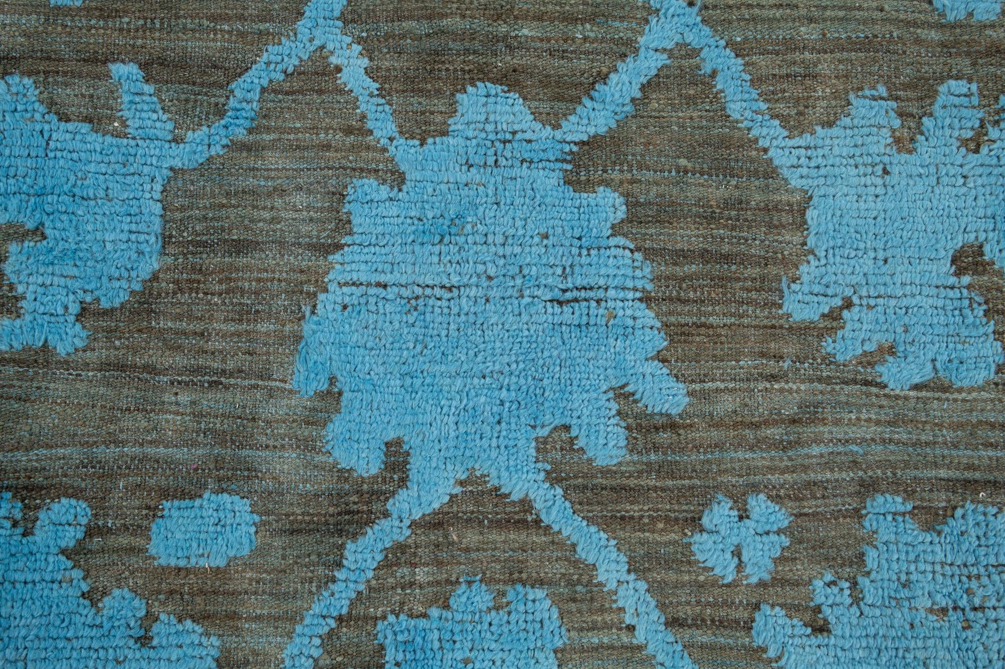 9' 6 x 12' Hand Knotted Oushak Wool Rug