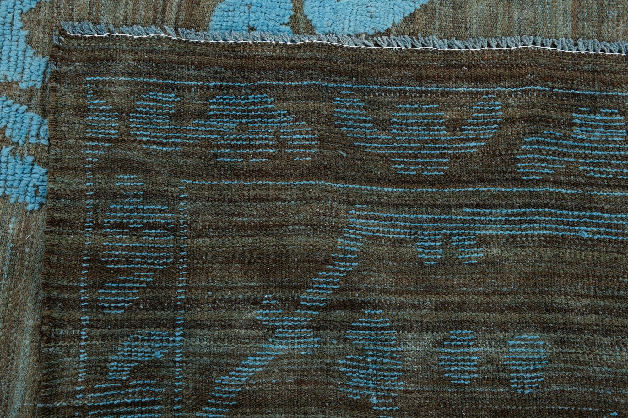 9' 6 x 12' Hand Knotted Oushak Wool Rug