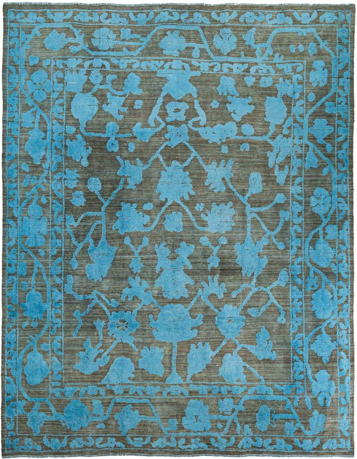 Detail image of 9' 6 x 12' Hand Knotted Oushak Wool Rug