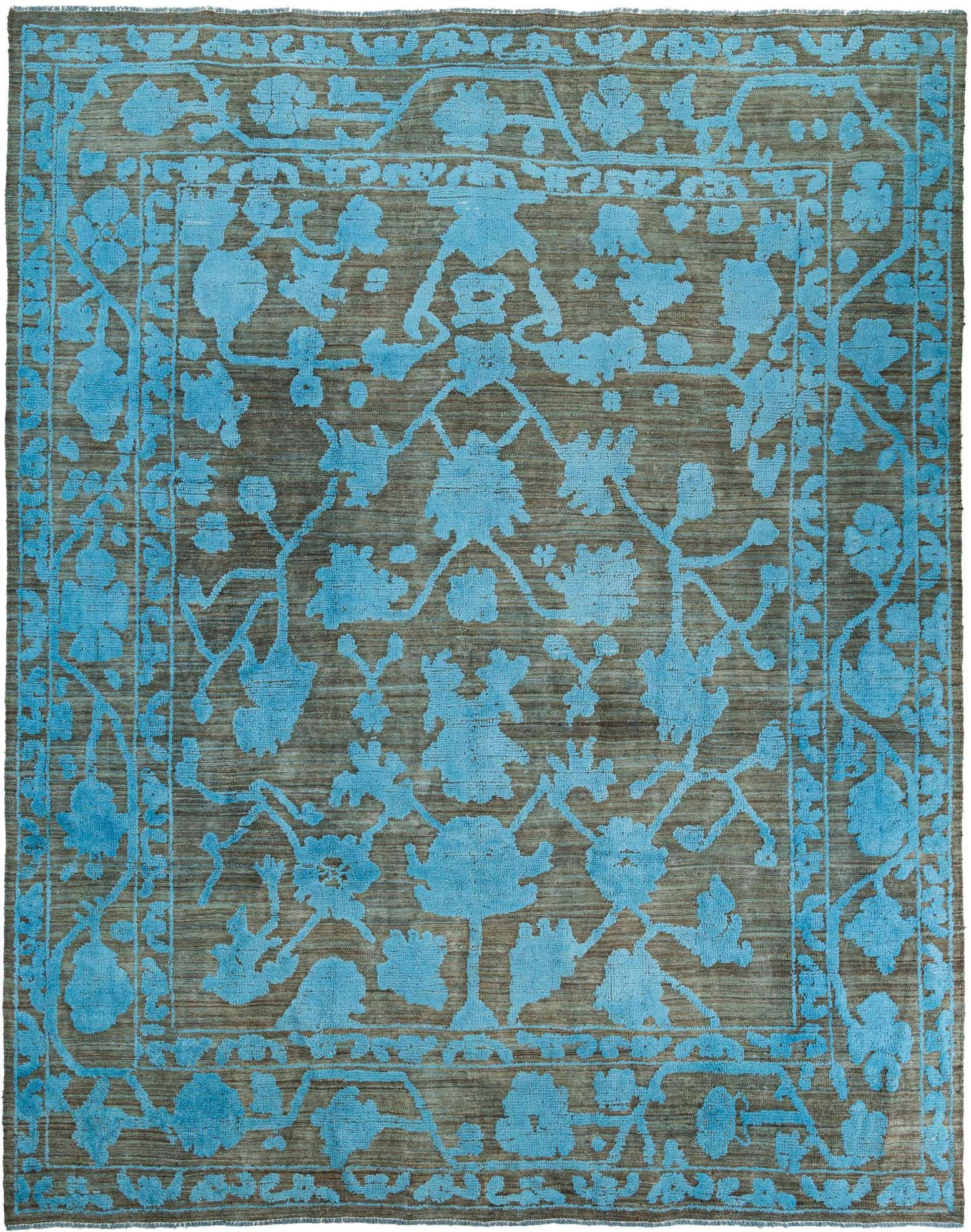 9' 6 x 12' Hand Knotted Oushak Wool Rug