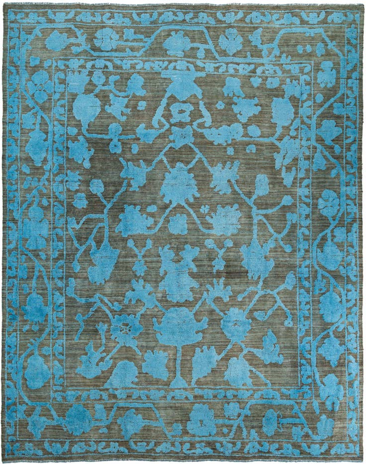 Detail image of 9' 6 x 12' Hand Knotted Oushak Wool Rug