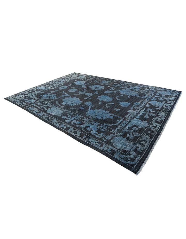9' 2 x 12' 10 Hand Knotted Oushak Wool Rug