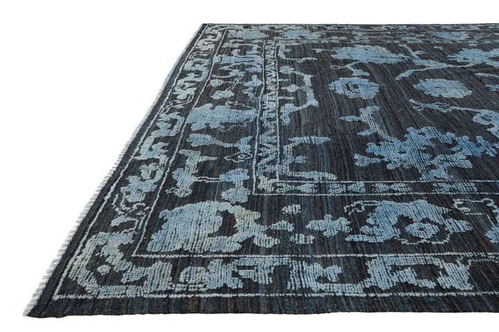 9' 2 x 12' 10 Hand Knotted Oushak Wool Rug