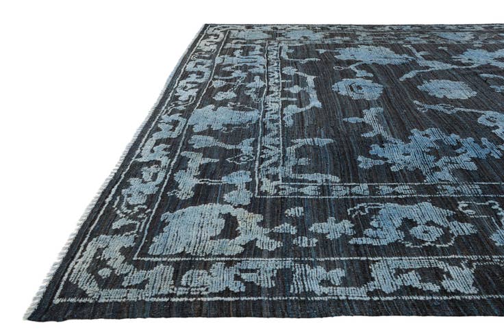 Detail image of 9' 2 x 12' 10 Hand Knotted Oushak Wool Rug