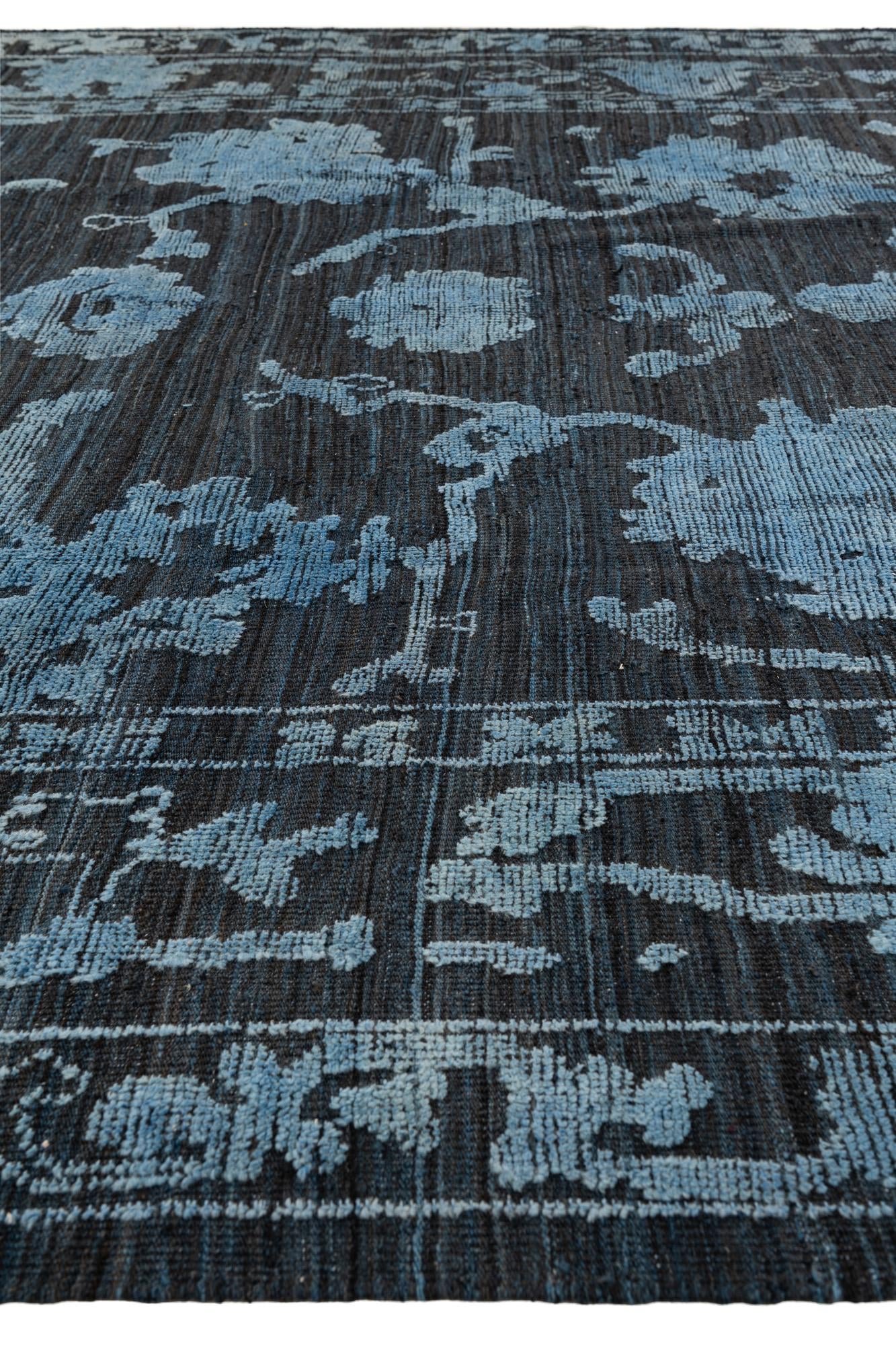 9' 2 x 12' 10 Hand Knotted Oushak Wool Rug