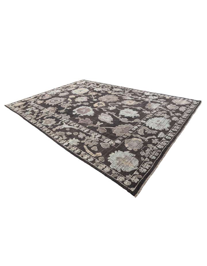 10' 1 x 14' 6 Hand Knotted Oushak Wool Rug