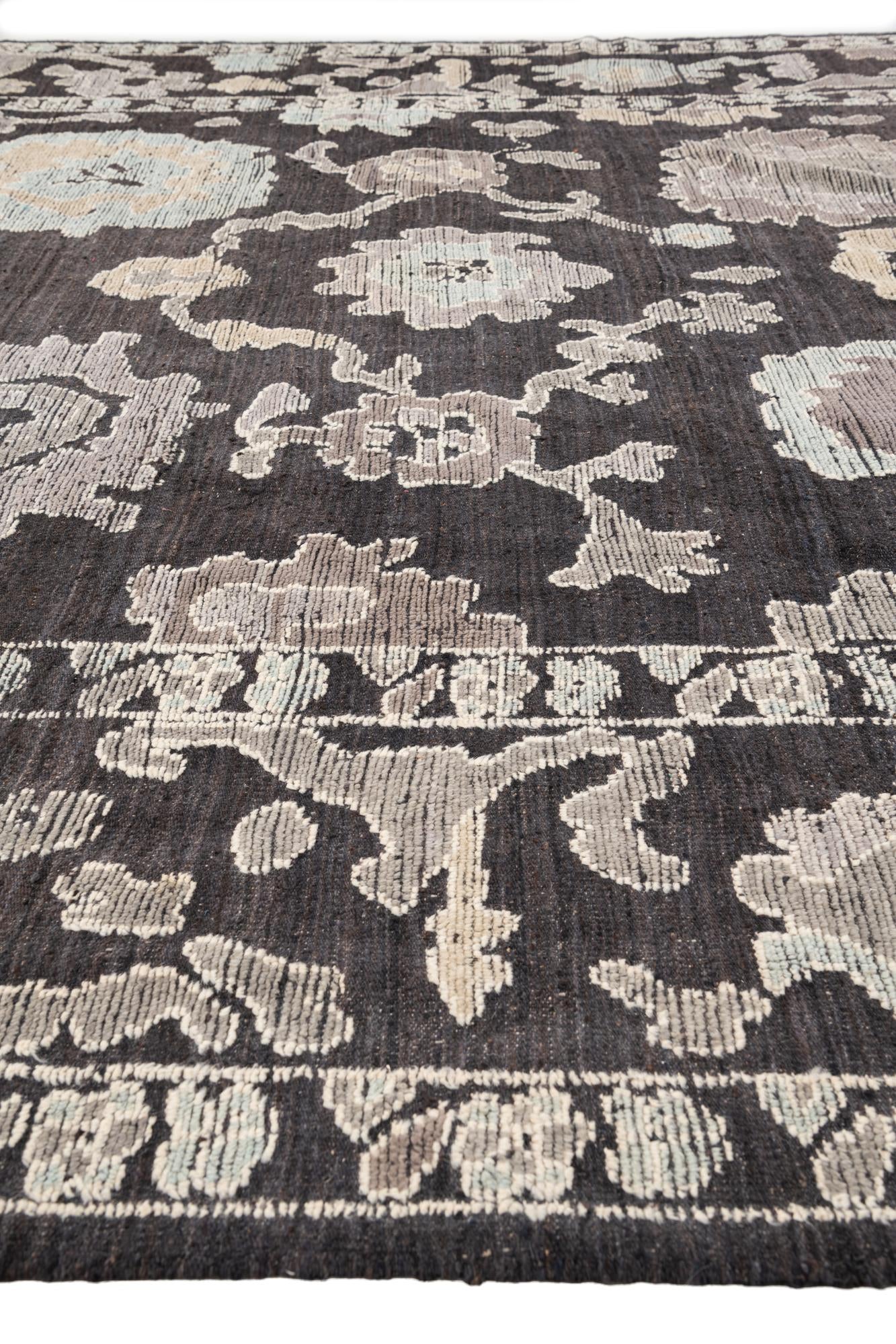 10' 1 x 14' 6 Hand Knotted Oushak Wool Rug