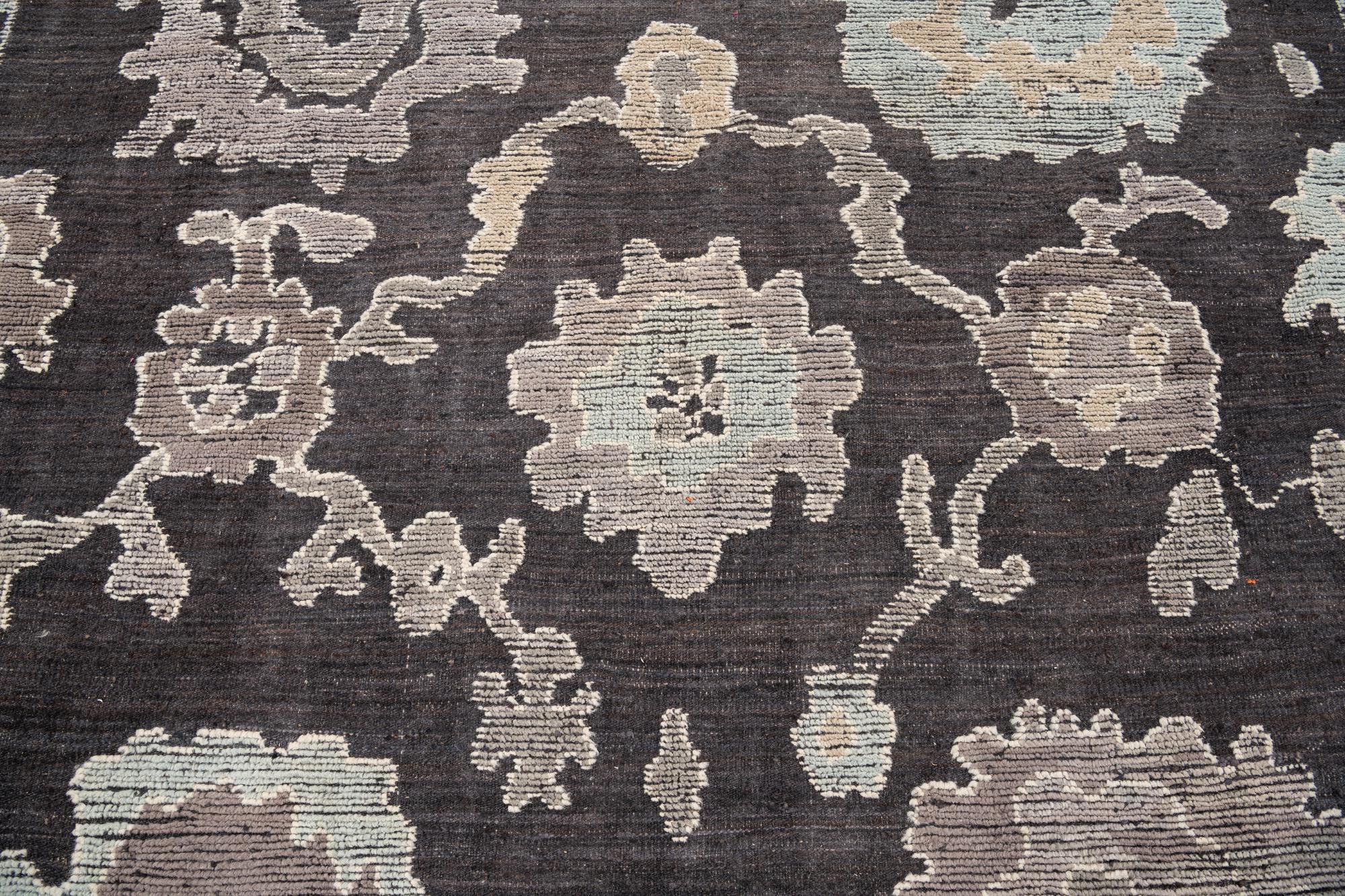 10' 1 x 14' 6 Hand Knotted Oushak Wool Rug