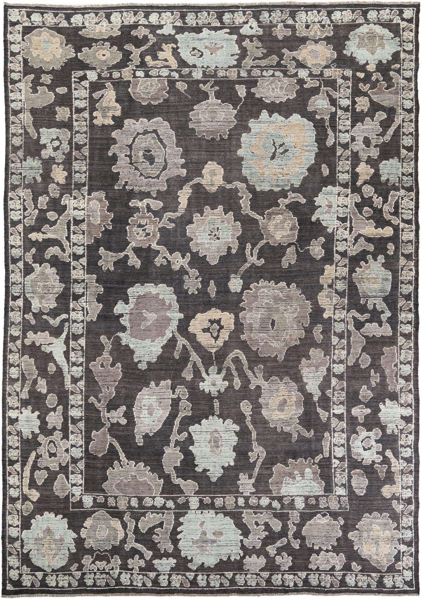 10' 1 x 14' 6 Hand Knotted Oushak Wool Rug