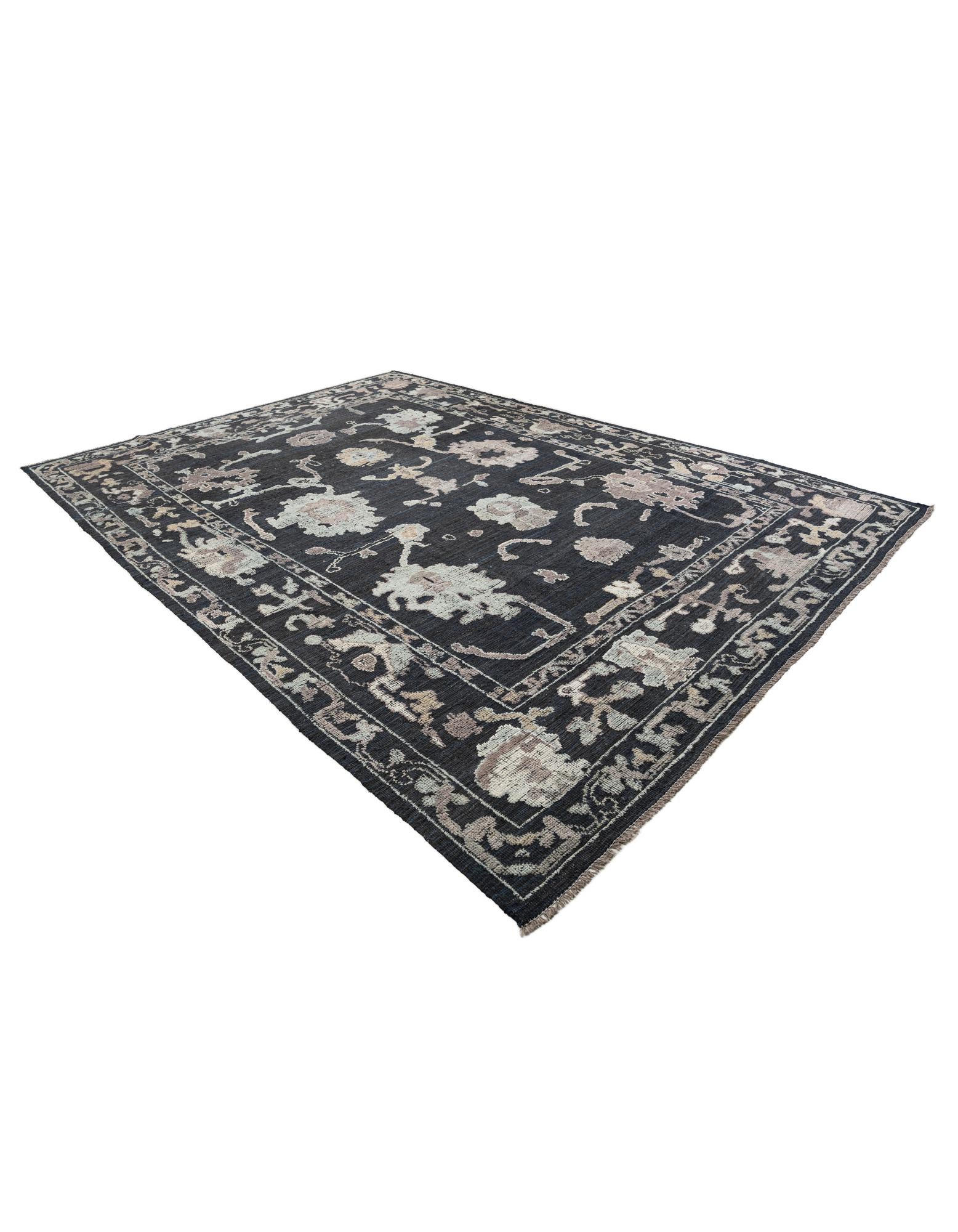 10' 1 x 14' Hand Knotted Oushak Wool Rug