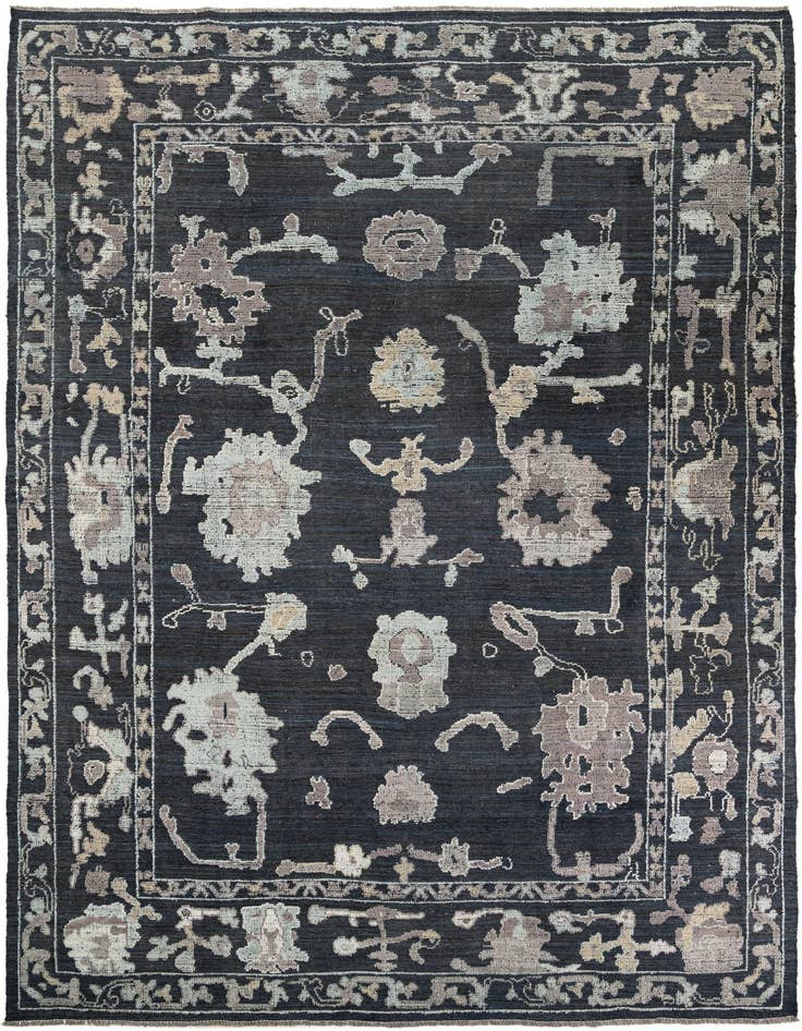 Detail image of 10' 1 x 14' Hand Knotted Oushak Wool Rug