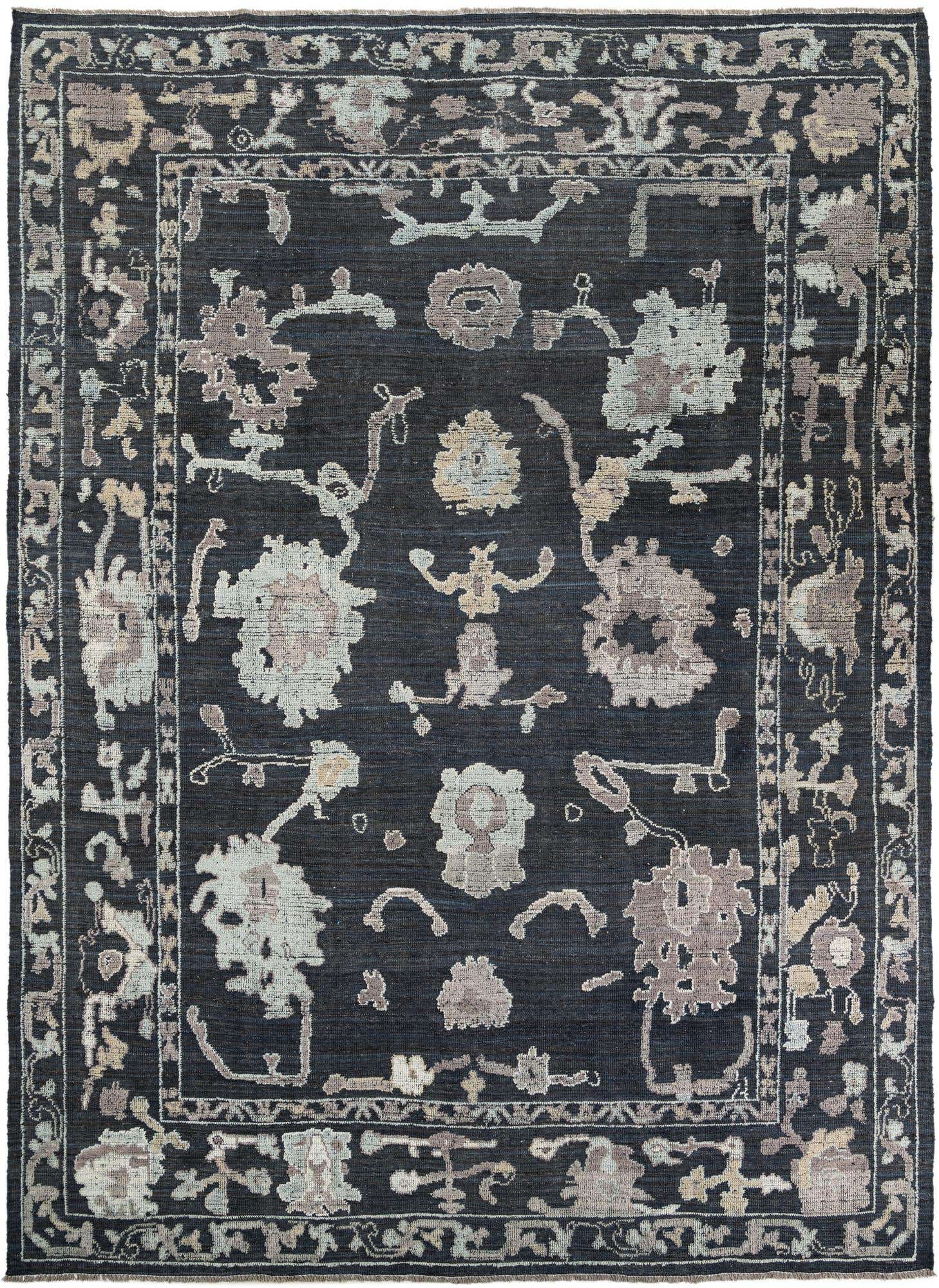 10' 1 x 14' Hand Knotted Oushak Wool Rug