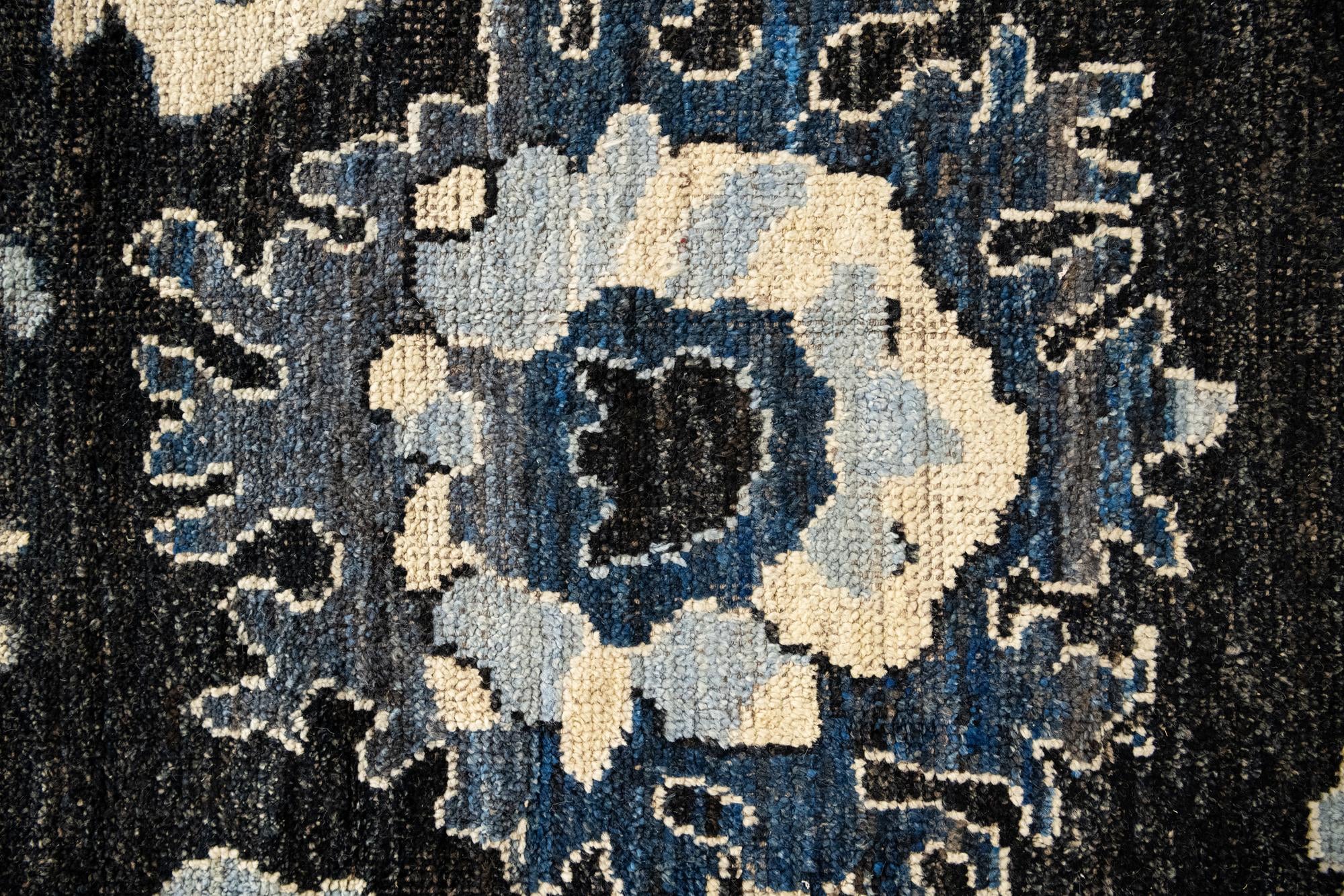 13' x 14' 8 Hand Knotted Oushak Wool Rug