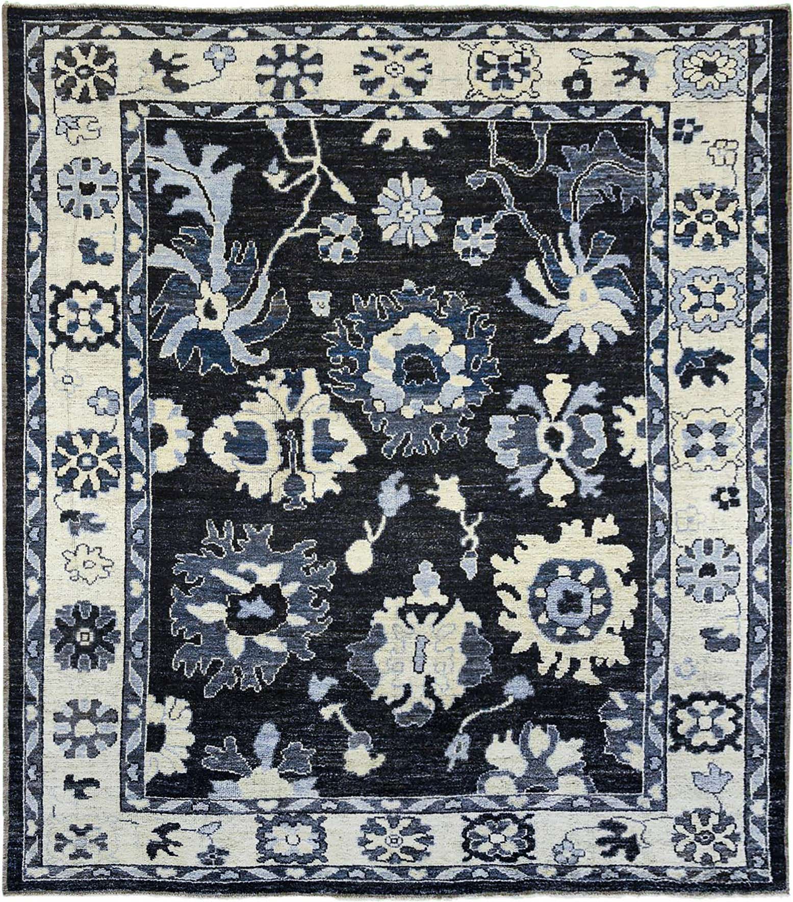 13' x 14' 8 Hand Knotted Oushak Wool Rug